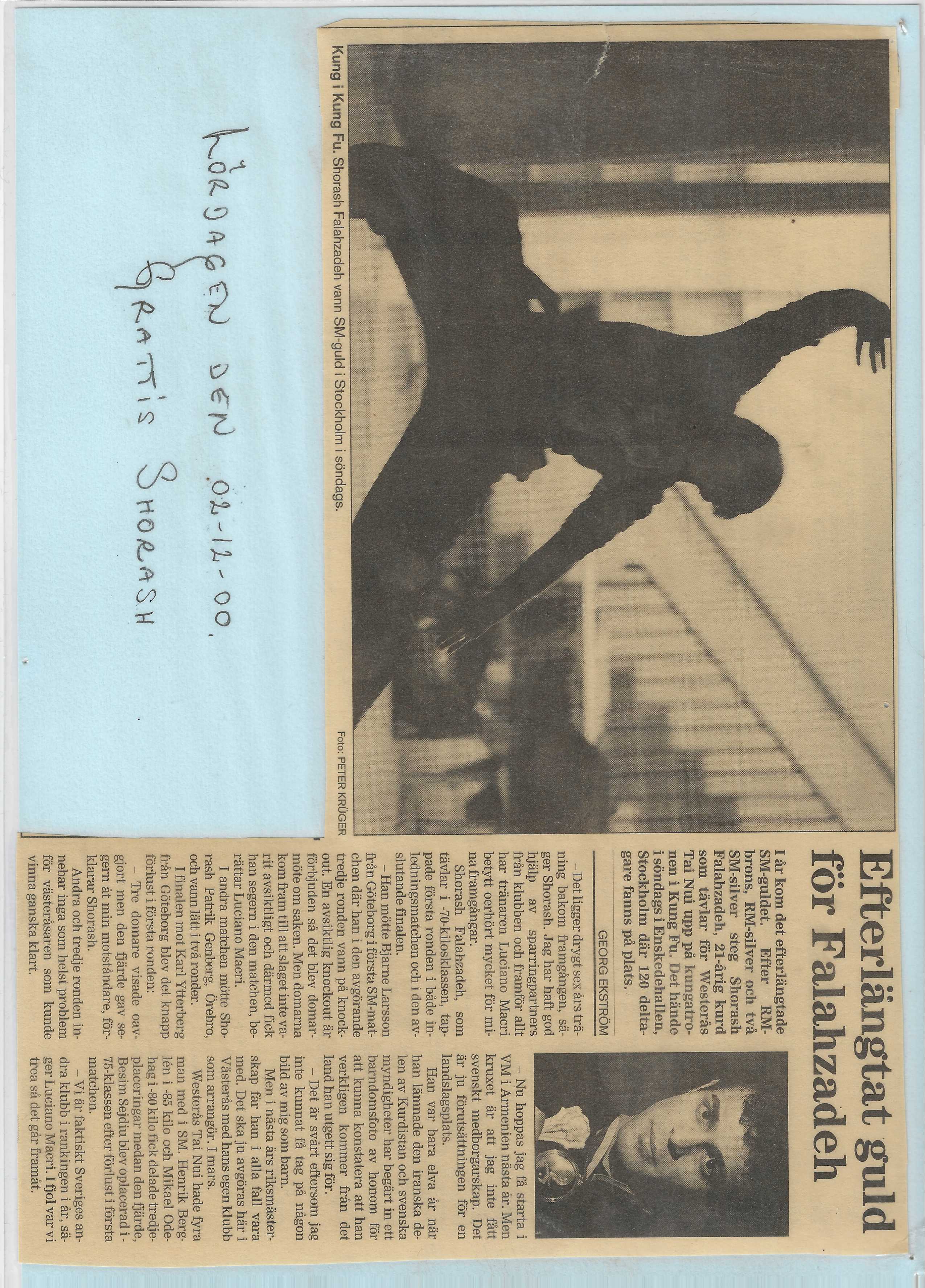 Historisk bild från Westeras Tai-Nui Club i Västerås - kampsportsträning och tävlingar sedan 1976